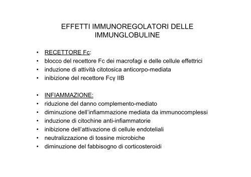 Indicazioni cliniche delle immunoglobuline endovena in ... - SIFO