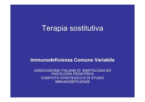 Indicazioni cliniche delle immunoglobuline endovena in ... - SIFO