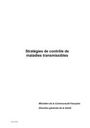 Stratégies de contrôle de maladies transmissibles - Direction ...