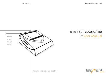 bemer-set classic / pro :: User Manual - feel-well-shop