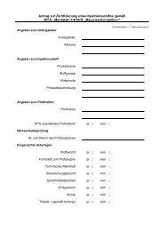 Antragsformular Erstzertifizierung - WTA