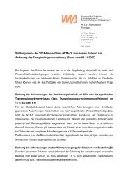 WTA-Deutschland Vorstand Stellungnahme der WTA-Deutschland ...
