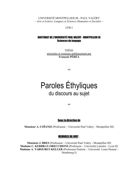 Paroles Éthyliques - Dr Jean Morenon