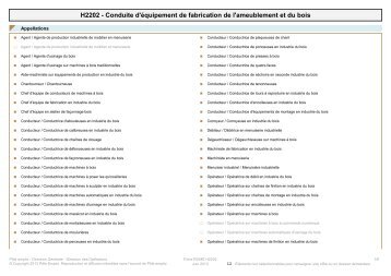 Fiche Rome - H2202 - Conduite d'équipement de ... - Pôle Emploi