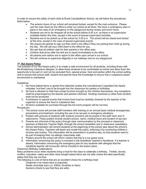 11-12 Parent Handbook.pdf - École Campbelltown