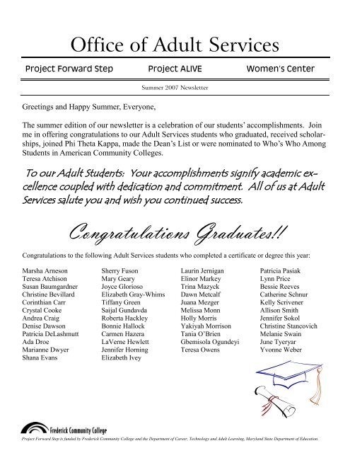 Congratulations Graduates!! - Frederick Community College
