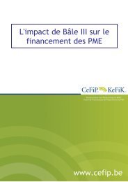 L'impact de Bâle III sur le financement des PME - CeFiP