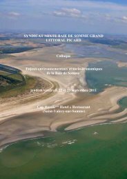 Actes du COLLOQUE BAIE DE SOMME - Syndicat Mixte Baie de ...