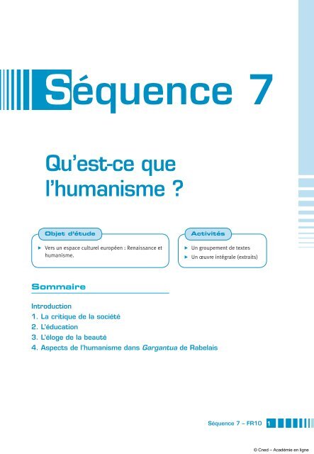Qu Est Ce Que L Humanisme Academie En Ligne