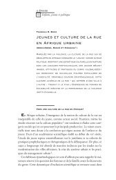 Jeunes et culture de la rue en Afrique urbaine (Addis ... - Aide et Action