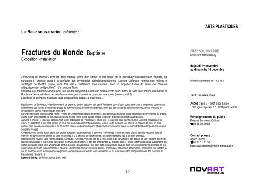 Dossier de presse novart 2007 - Bordeaux