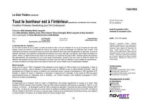 Dossier de presse novart 2007 - Bordeaux