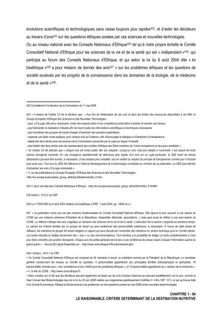 La notion de denrées alimentaires - Université d'Avignon et des ...