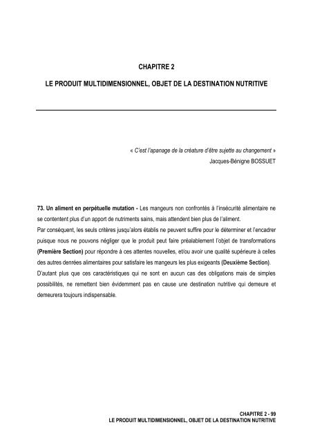 La notion de denrées alimentaires - Université d'Avignon et des ...