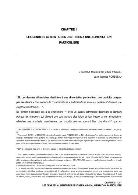 La notion de denrées alimentaires - Université d'Avignon et des ...