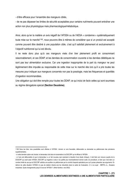 La notion de denrées alimentaires - Université d'Avignon et des ...