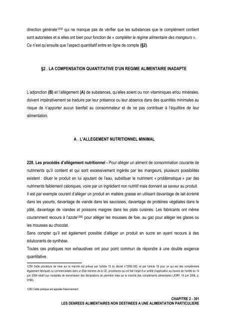 La notion de denrées alimentaires - Université d'Avignon et des ...