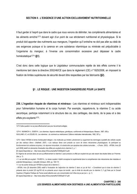 La notion de denrées alimentaires - Université d'Avignon et des ...