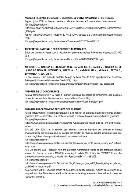 La notion de denrées alimentaires - Université d'Avignon et des ...