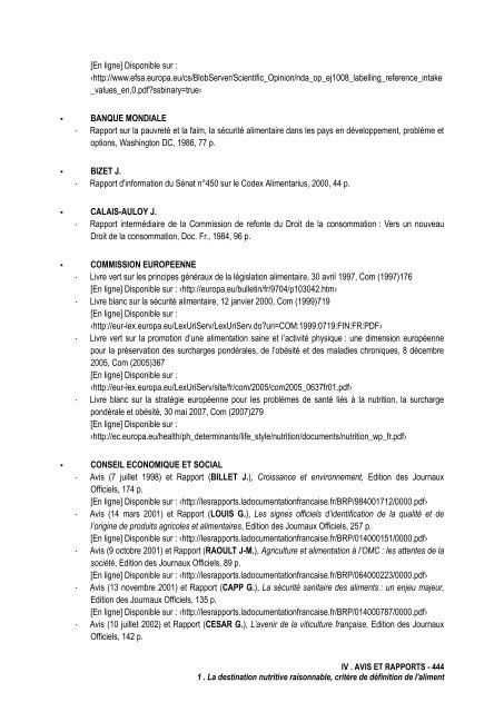 La notion de denrées alimentaires - Université d'Avignon et des ...