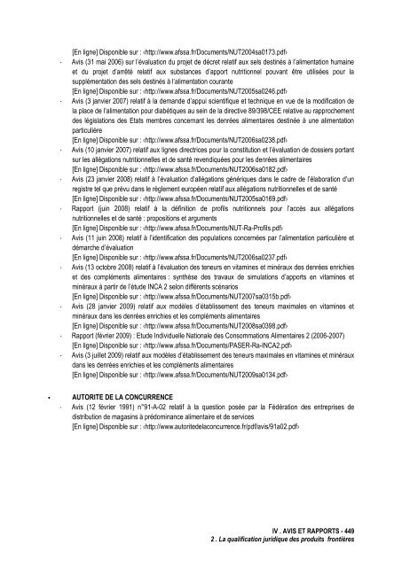 La notion de denrées alimentaires - Université d'Avignon et des ...