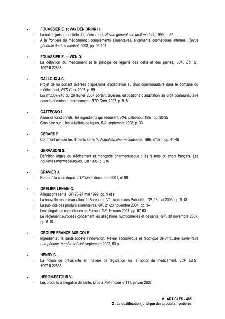 La notion de denrées alimentaires - Université d'Avignon et des ...