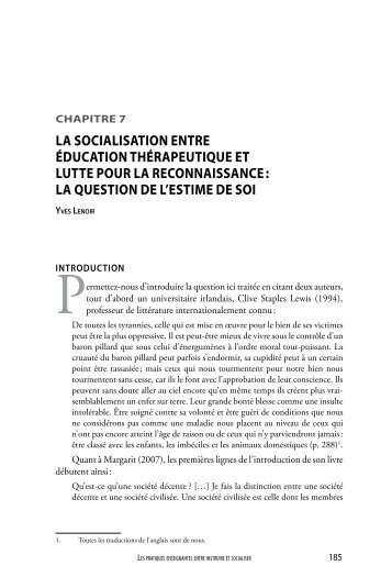 La soCiaLisation entre éduCation thérapeutique ... - Alfabetizar Virtual