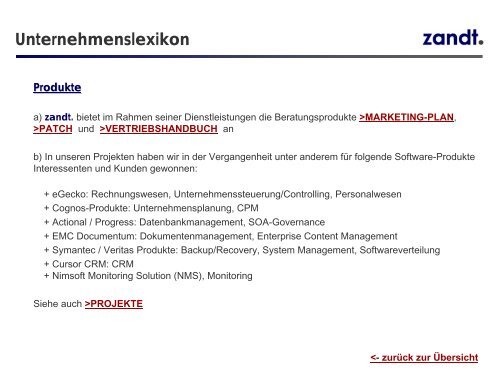 Unternehmenslexikon - Norbert Zandt Marketing Support