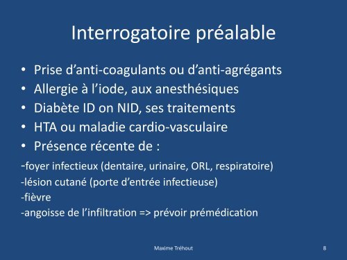 Place des infiltrations en médecine générale