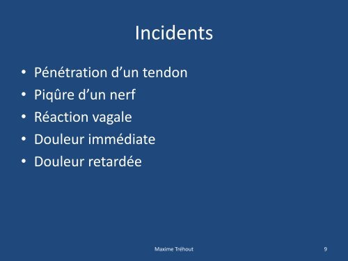 Place des infiltrations en médecine générale