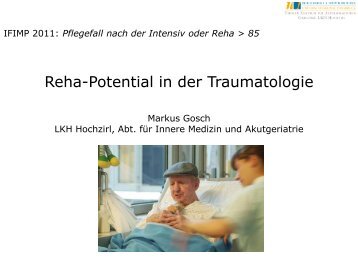 Reha-Potential in der Traumatologie - Klinische Abteilung für ...