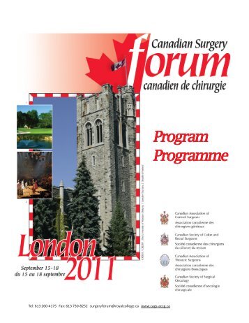 Canadian Surgery FORUM canadien de chirurgie 2011