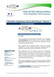 Courrier du CHIC 5 - Centre Hospitalier Intercommunal Alençon ...