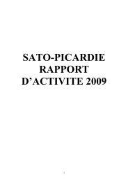 Rapport d'Activité 2009 - SATO Picardie