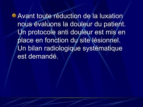 Réduction des luxations de MS - Urgences-Bretagne