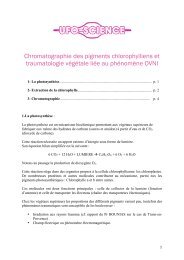 Chromatographie des pigments chlorophylliens et traumatologie ...