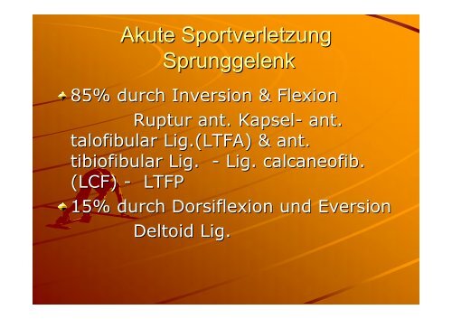 traumatologie - Sportmedizin, Prävention und Rehabilitation