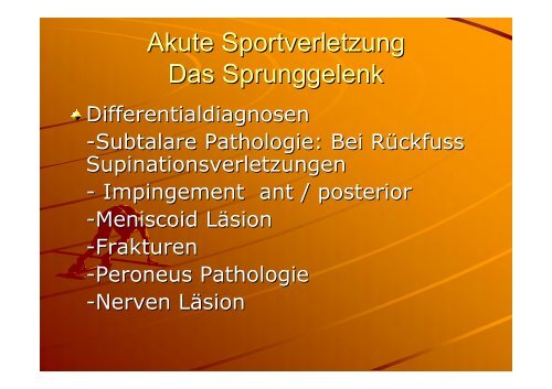 traumatologie - Sportmedizin, Prävention und Rehabilitation