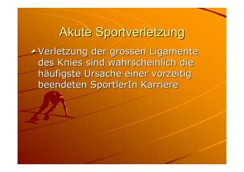 traumatologie - Sportmedizin, Prävention und Rehabilitation