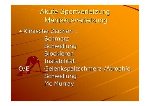 traumatologie - Sportmedizin, Prävention und Rehabilitation