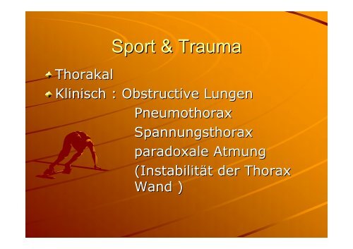 traumatologie - Sportmedizin, Prävention und Rehabilitation