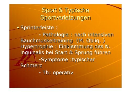 traumatologie - Sportmedizin, Prävention und Rehabilitation