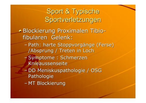 traumatologie - Sportmedizin, Prävention und Rehabilitation