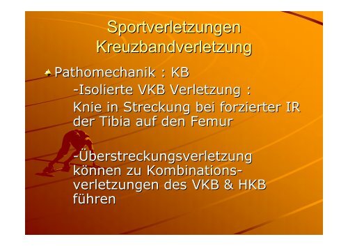 traumatologie - Sportmedizin, Prävention und Rehabilitation