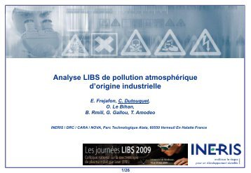 Christophe Dutouquet, INERIS