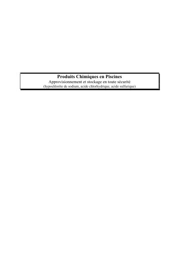 Produits Chimiques en Piscines - Approvisionnement et ... - AES