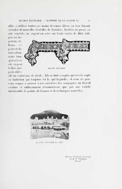 Section française (class 84); dentelles, broderies, passementeries et ...