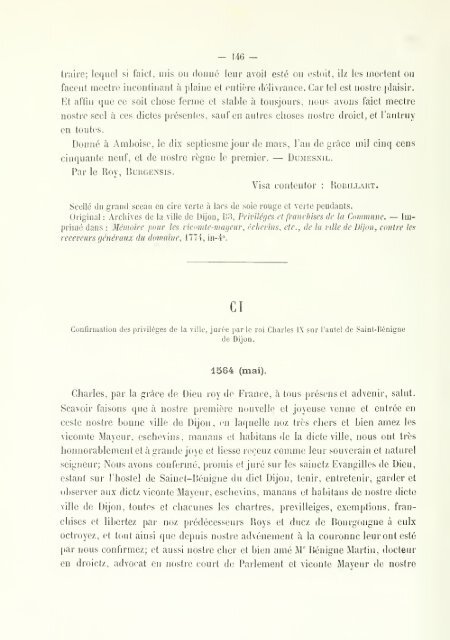 Chartes de communes et d'affranchissements en Bourgogne