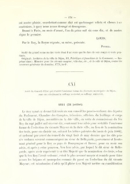 Chartes de communes et d'affranchissements en Bourgogne