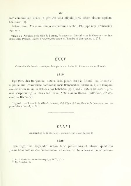 Chartes de communes et d'affranchissements en Bourgogne